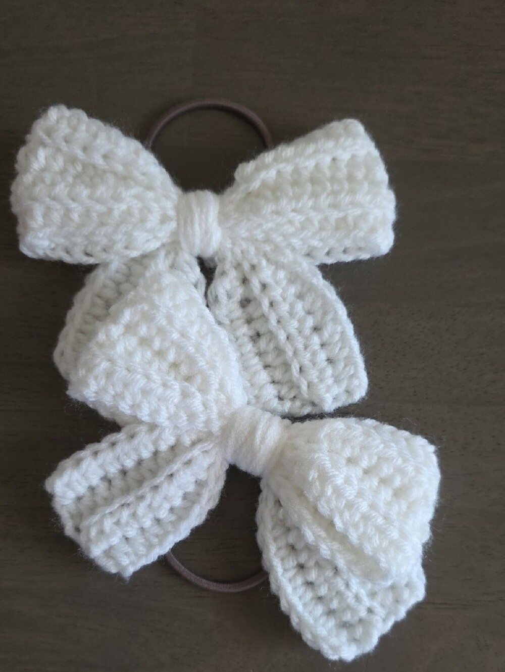 Handmade Crochet Bow Hair Tie Set - Picture 12 of 16